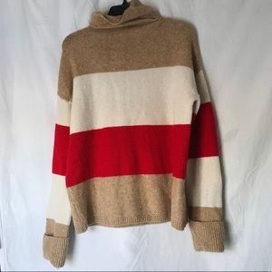 Striped Turtleneck Sweater